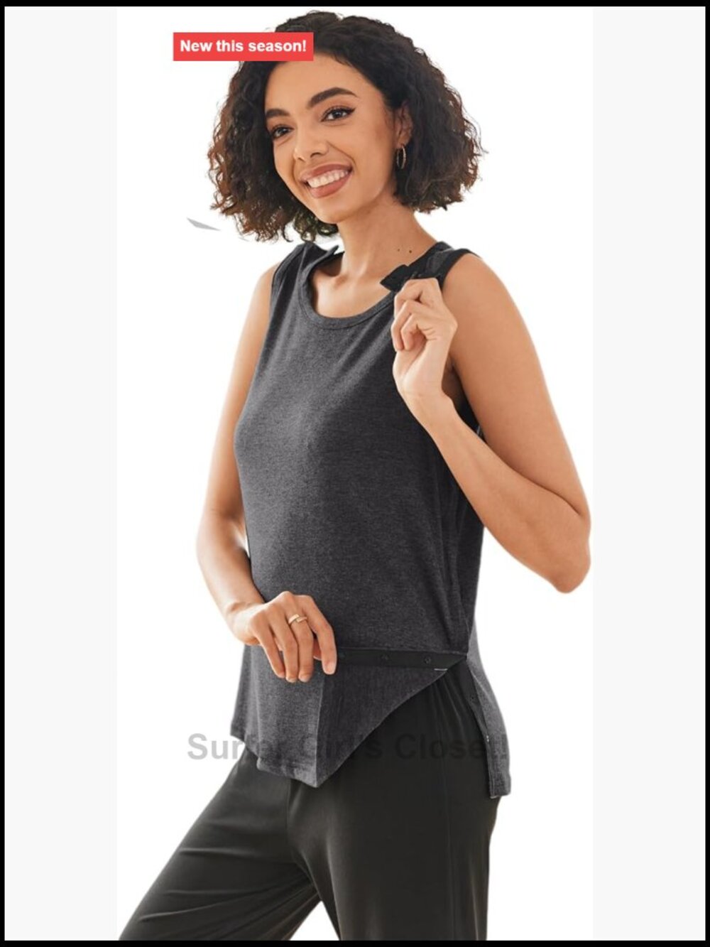 Post Shoulder Surgery Tank Tops for Women Tear Away Snap Sleeveless Recovery